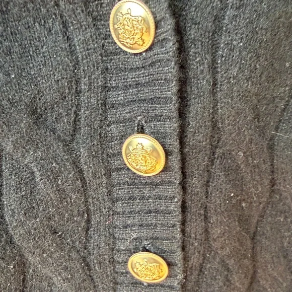 J. Crew Cashmere Black V-Neck Sweater Vest - Picture 3 of 6